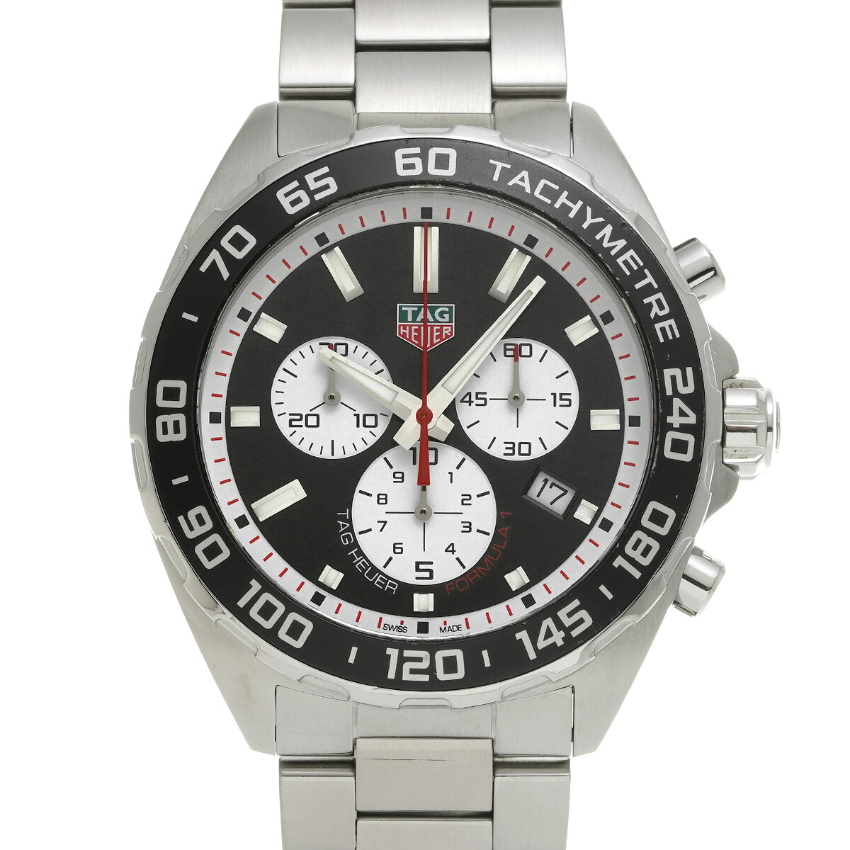 【～7/26 最大5万円クーポン】タグ ホイヤー TAG HEUER フォーミュラ1 クォーツ クロノグラフ CAZ101E.BA0842 ブラック/シルバー メンズ 腕時計 タグ ホイヤー 時計 高級腕時計 ブランド 【ローン48回払い無金利】【中古】｜ウォッチニアン ブランド品専門店