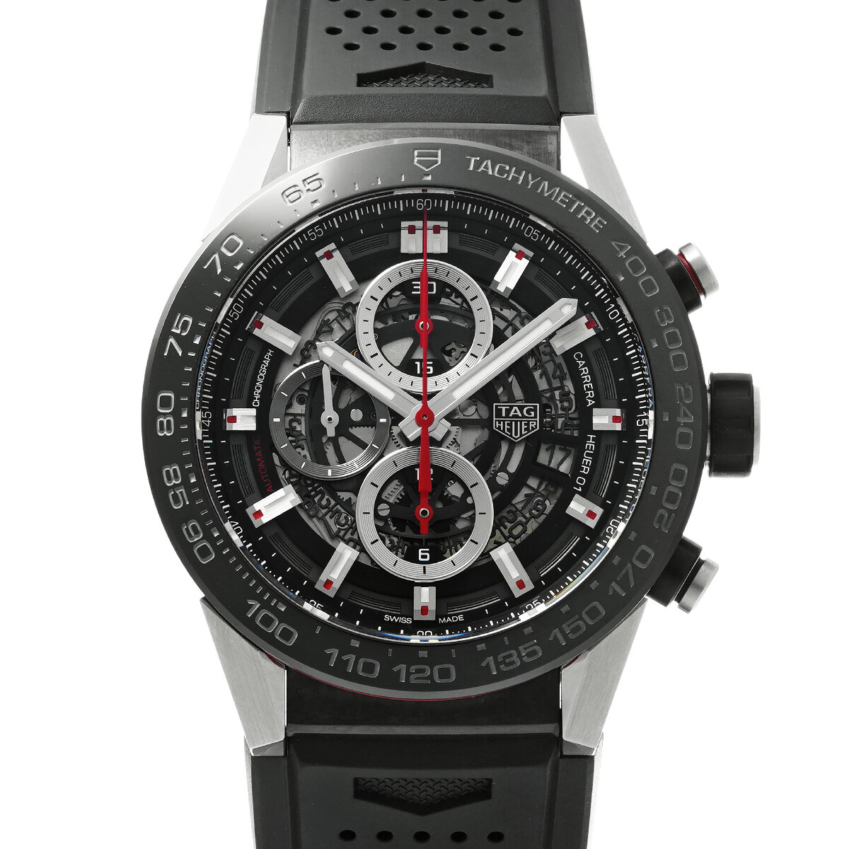 【~7/26 最大5万円クーポン】タグ ホイヤー TAG HEUER カレラ キャリバーホイヤー01 クロノグラフ CAR2A1Z.FT6044 ブラック メンズ 腕時計 タグ ホイヤー 時計 高級腕時計 ブランド 【ローン48回払い無金利】【中古】|ウォッチニアン ブランド品専門店