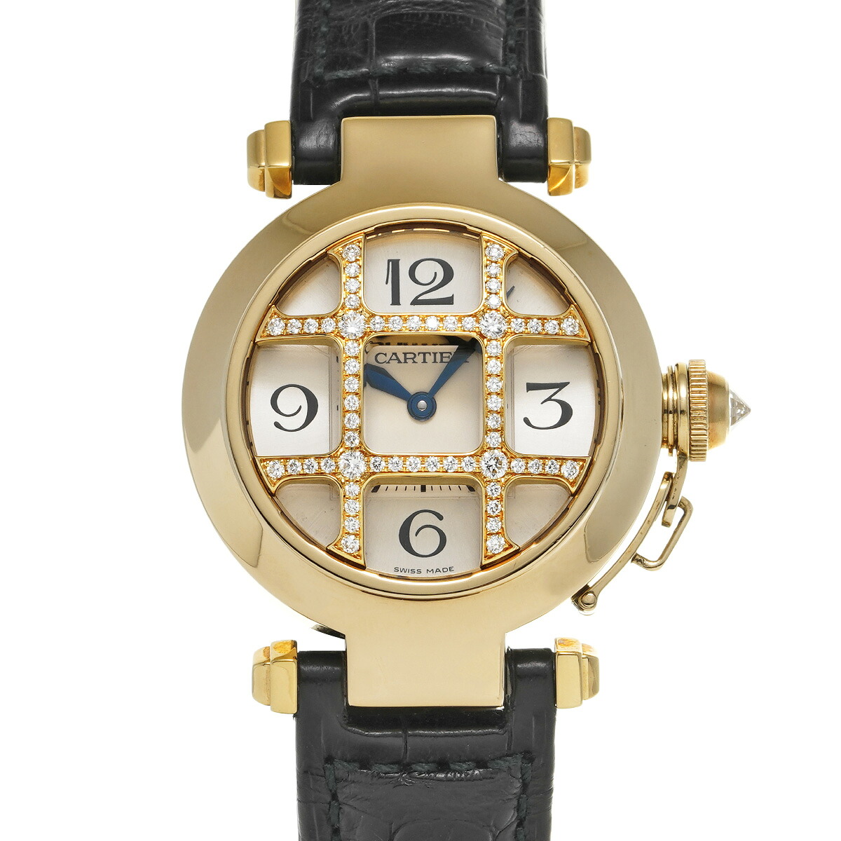 【～7/26 最大5万円クーポン】カルティエ CARTIER パシャ グリッド ドゥ カルティエ 32mm WJ11951G シルバー レディース 腕時計 カルティエ 時計 高級腕時計 ブランド 【ローン48回払い無金利】【中古】｜ウォッチニアン ブランド品専門店
