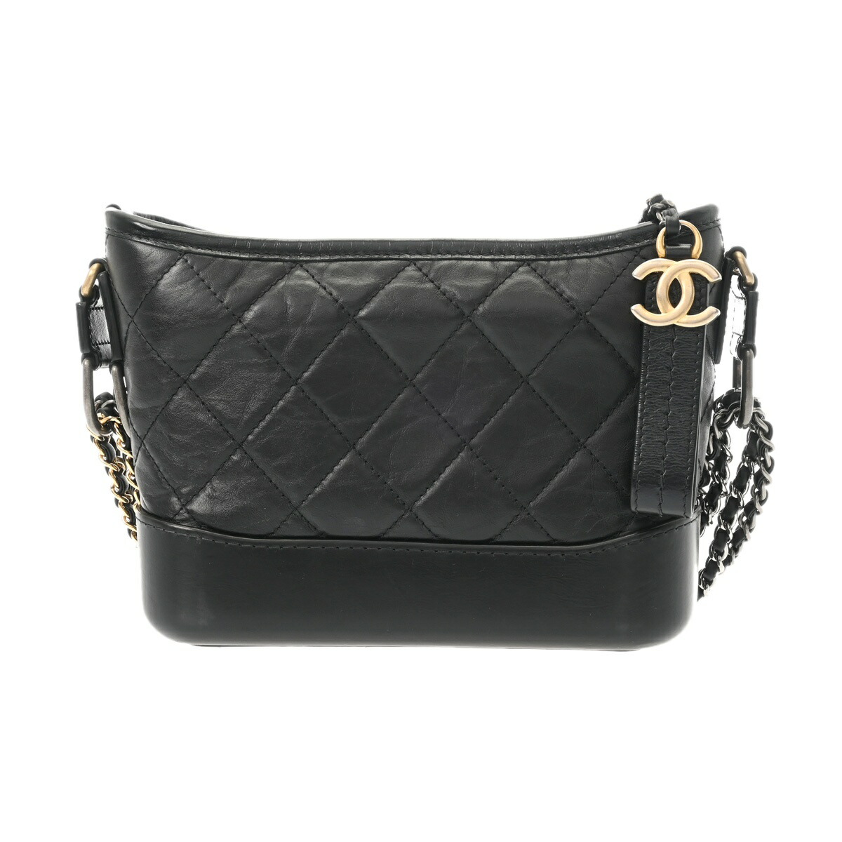 シャネル CHANEL ガブリエルドゥシャネル スモール ホーボ&mdash;バッグ ブラック AS1582 エイジドカーフスキン レディース ショルダーバッグ chanel シャネル バッグ バック ブランド 【ローン48回払い無金利】【中古】｜ウォッチニアン ブランド品専門店
