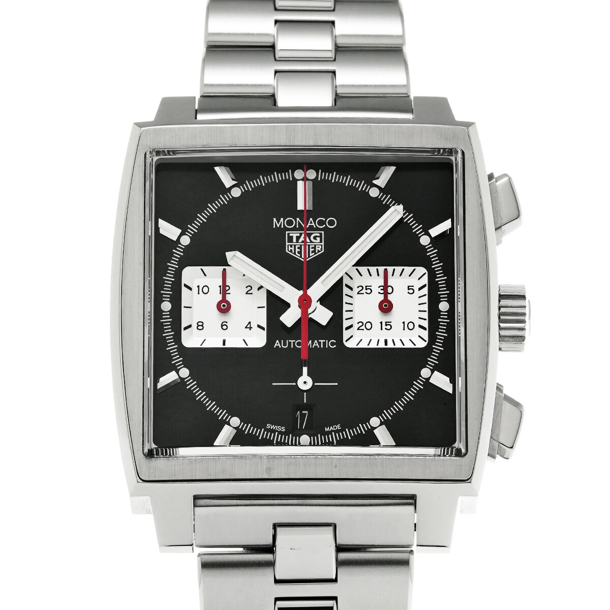タグ ホイヤー TAG HEUER モナコ キャリバーホイヤー02 クロノグラフ CBL2113.BA0644 ブラック/シルバー メンズ 腕時計 タグ ホイヤー 時計 高級腕時計 ブランド 【ローン48回払い無金利】【中古】｜ウォッチニアン ブランド品専門店