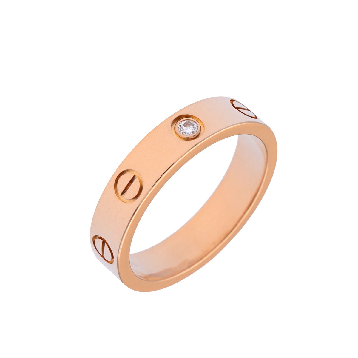 【~7/26 最大5万円クーポン】カルティエ CARTIER ミニラブリング #50 1Pダイヤ K18ピンクゴールド PG ダイヤモンド レディース リング・指輪 カルティエ 【ローン48回払い無金利】【中古】|ウォッチニアン ブランド品専門店