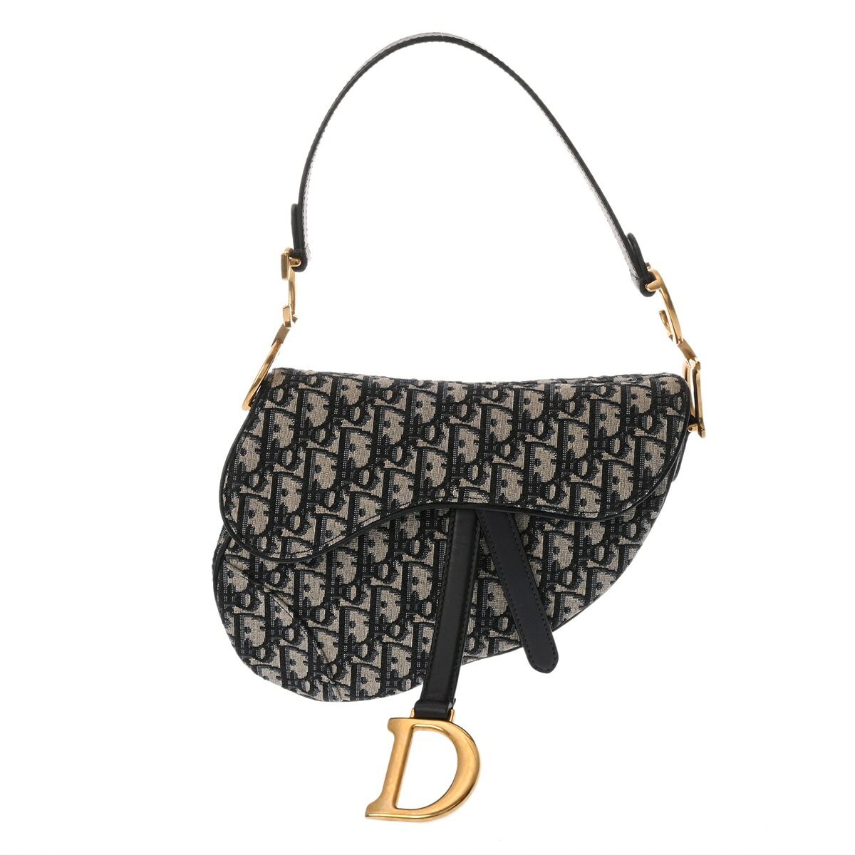 ディオール Dior Saddle ストラップ付 バッグ ブルー M0457CTZQ_M928 オブリーク・ジャガードキャンバス ユニセックス ハンドバッグ ディオール ハンドバッグ バック ブランド 【ローン48回払い無金利】【中古】｜ウォッチニアン ブランド品専門店