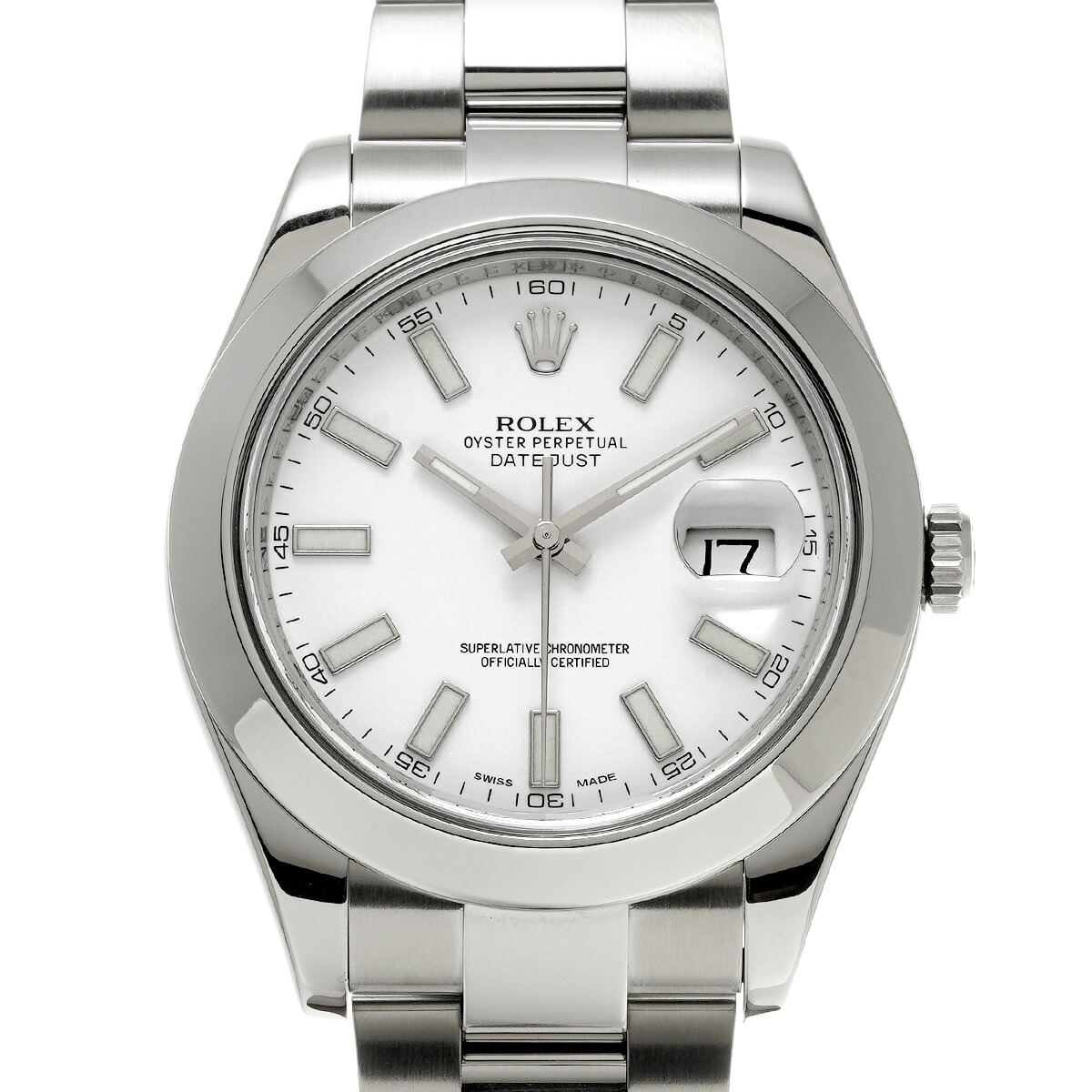 ロレックス ROLEX デイトジャストII 116300 ランダムシリアル ホワイト メンズ 腕時計 ロレックス 時計 高級腕時計 ブランド 【ローン48回払い無金利】【中古】｜ウォッチニアン ブランド品専門店