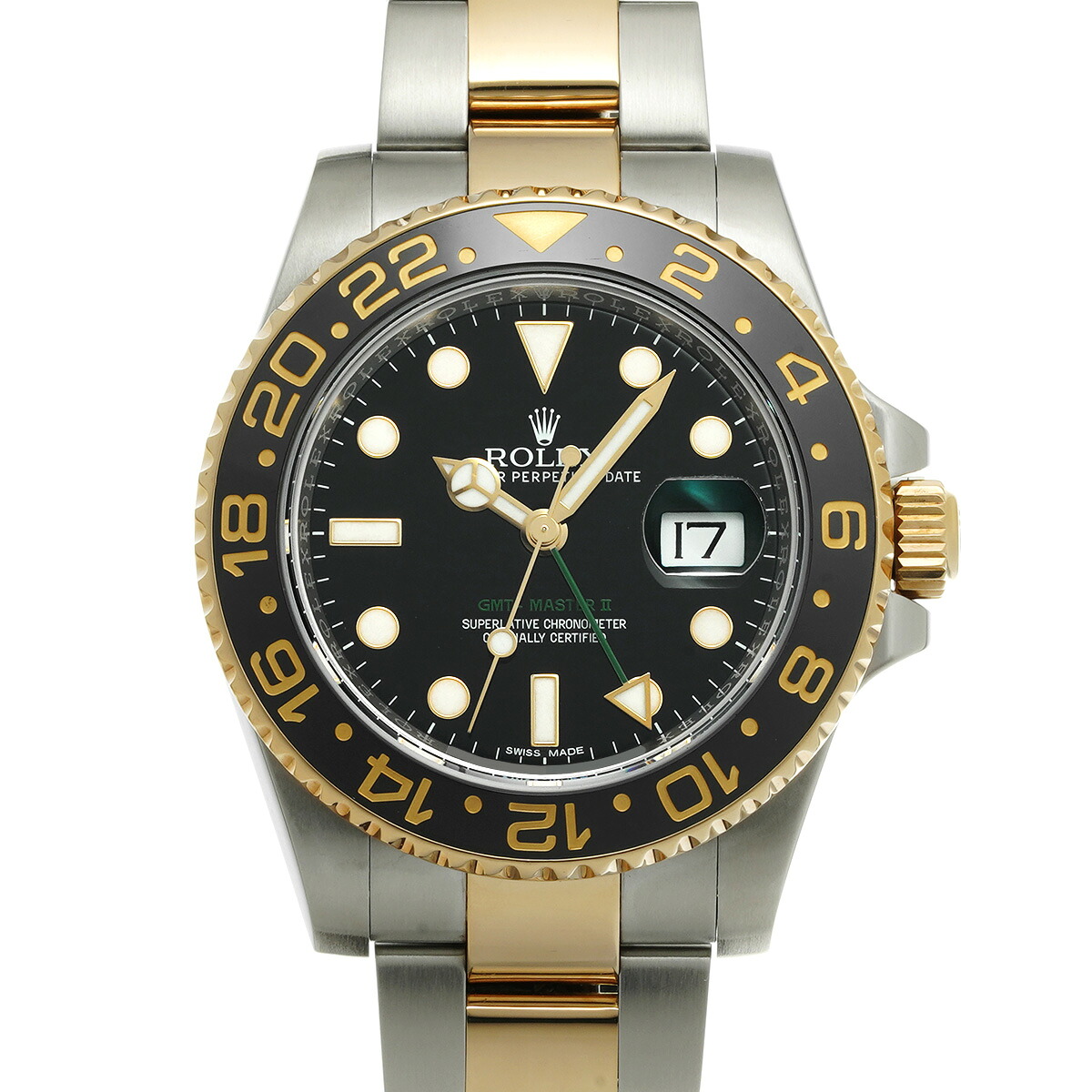 【～7/26 最大5万円クーポン】ロレックス ROLEX GMTマスターII 116713LN ランダムシリアル ブラック メンズ 腕時計 ロレックス 時計 高級腕時計 ブランド 【ローン48回払い無金利】【中古】｜ウォッチニアン ブランド品専門店 905,800円