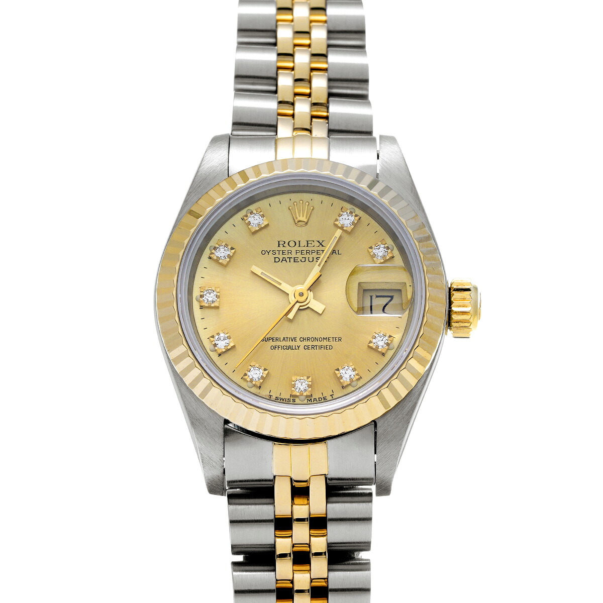 ロレックス ROLEX デイトジャスト 26 69173G E番(1990年頃製造) シャンパン/ダイヤモンド レディース 腕時計 ロレックス 時計 高級腕時計 ブランド 【ローン48回払い無金利】【中古】｜ウォッチニアン ブランド品専門店 431,010円