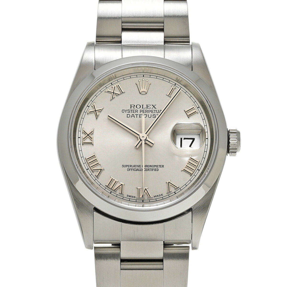 【～7/26 最大5万円クーポン】ロレックス ROLEX デイトジャスト 16200 K番(2001年頃製造) グレー メンズ 腕時計 ロレックス 時計 高級腕時計 ブランド 【ローン48回払い無金利】【中古】｜ウォッチニアン ブランド品専門店 447,200円