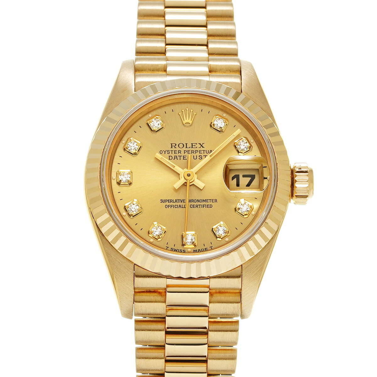 【～7/26 最大5万円クーポン】ロレックス ROLEX デイトジャスト 69178G W番(1995年頃製造) シャンパン/ダイヤモンド レディース 腕時計 ロレックス 時計 高級腕時計 ブランド 【ローン48回払い無金利】【中古】｜ウォッチニアン ブランド品専門店