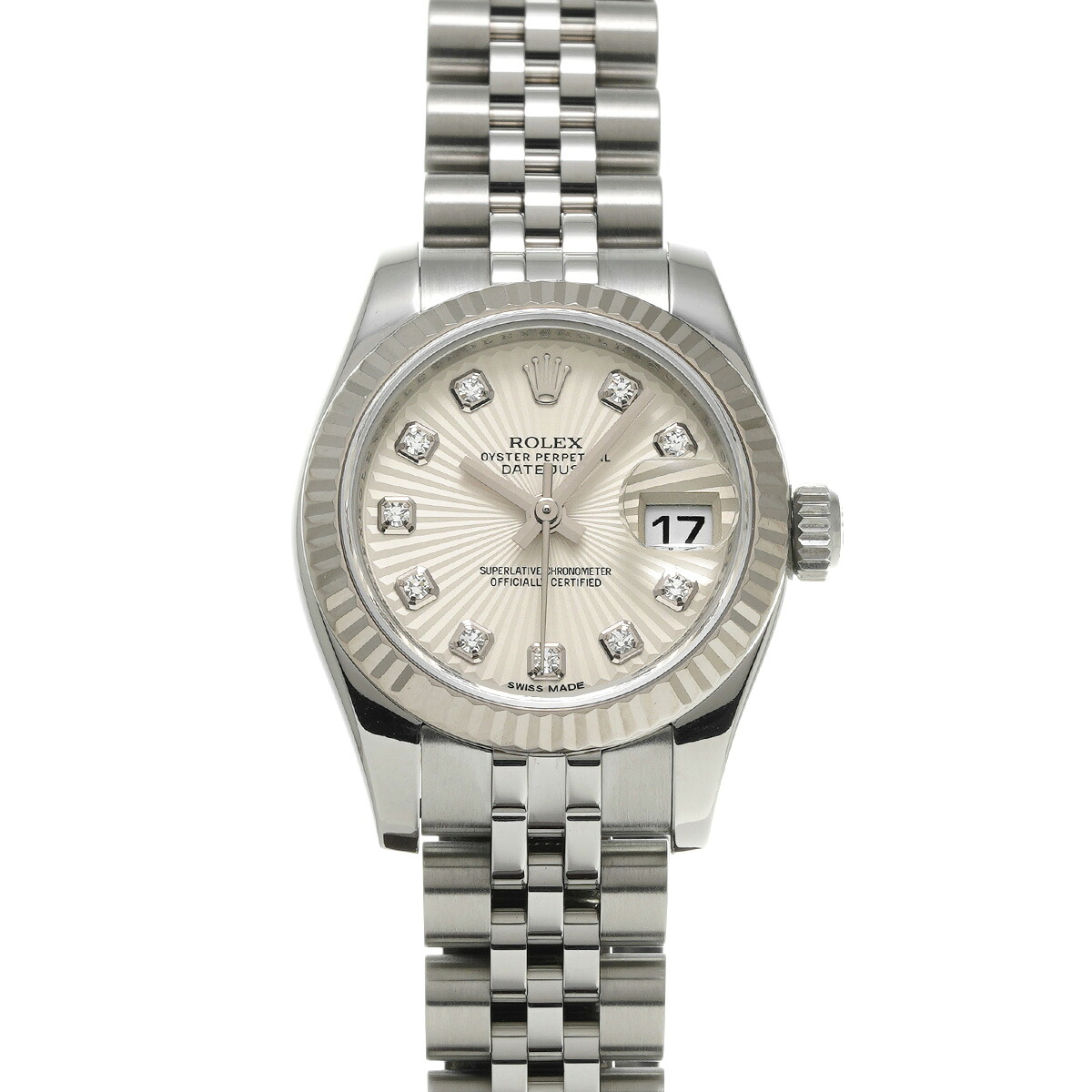 【~7/26 最大5万円クーポン】ロレックス ROLEX デイトジャスト 179174G ランダムシリアル シルバーサンビーム/ダイヤモンド レディース 腕時計 ロレックス 時計 高級腕時計 ブランド 【ローン48回払い無金利】【中古】|ウォッチニアン ブランド品専門店