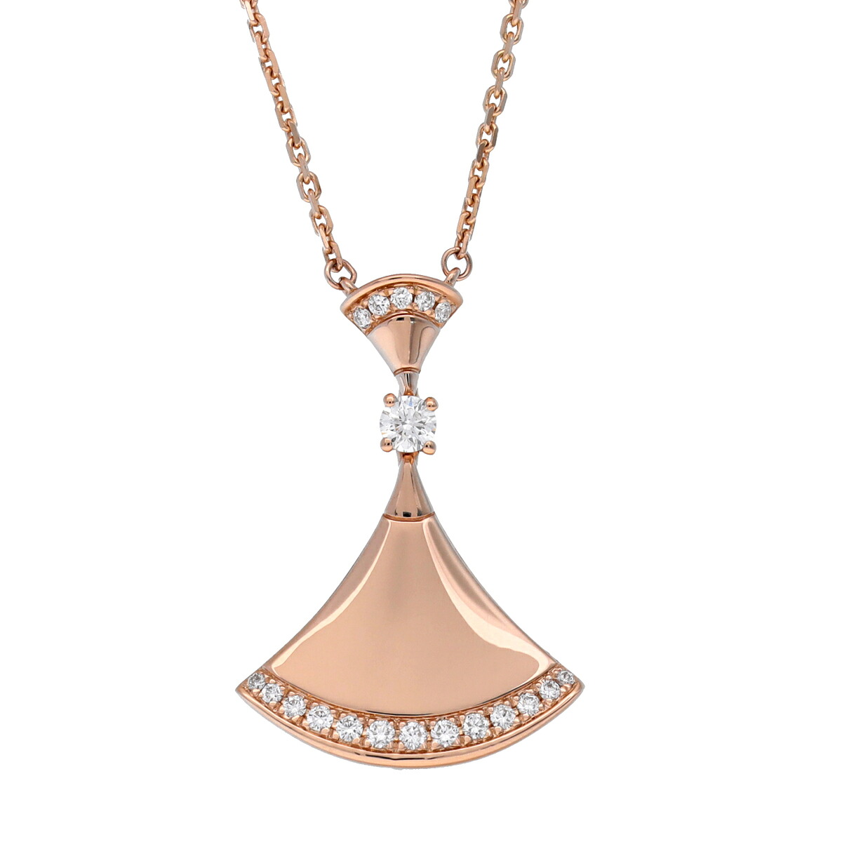 【～7/26 最大5万円クーポン】ブルガリ BVLGARI ディーヴァードリーム ネックレス K18ピンクゴールド PG ダイヤモンド レディース ネックレス ブルガリ 【ローン48回払い無金利】【中古】｜ウォッチニアン ブランド品専門店 259,560円