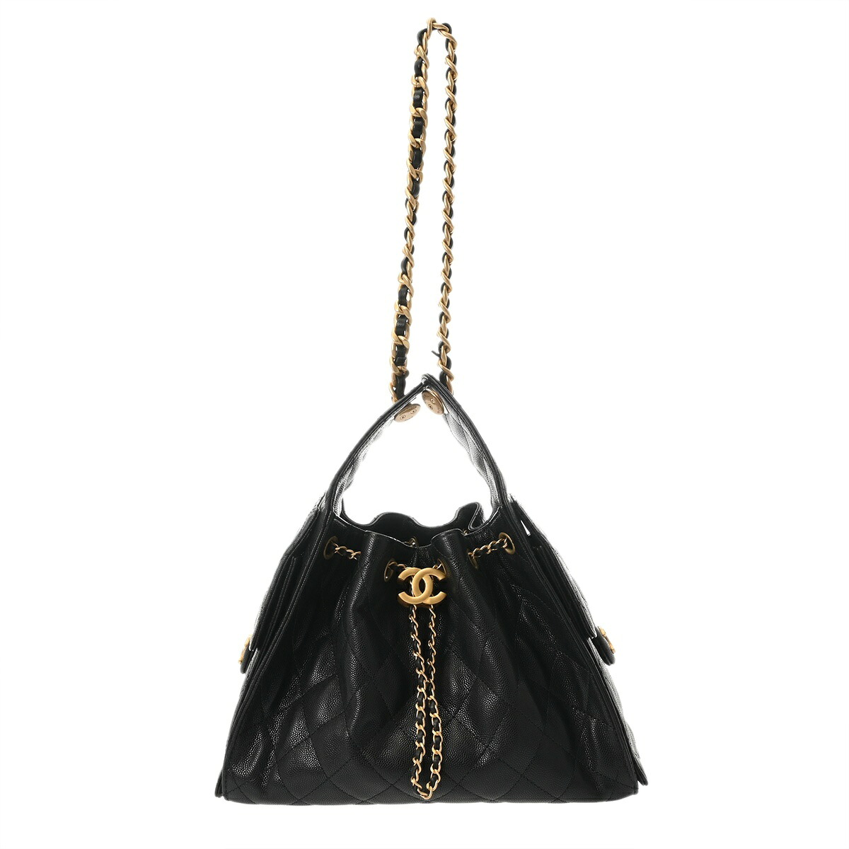 【～7/26 最大5万円クーポン】シャネル CHANEL マトラッセ スモール ハンドバッグ CHANEL25 ブラック AS5293 グレインドカーフスキン レディース ハンドバッグ chanel シャネル バッグ バック ブランド 【ローン48回払い無金利】【中古】｜ウォッチニアン ブランド品専門店