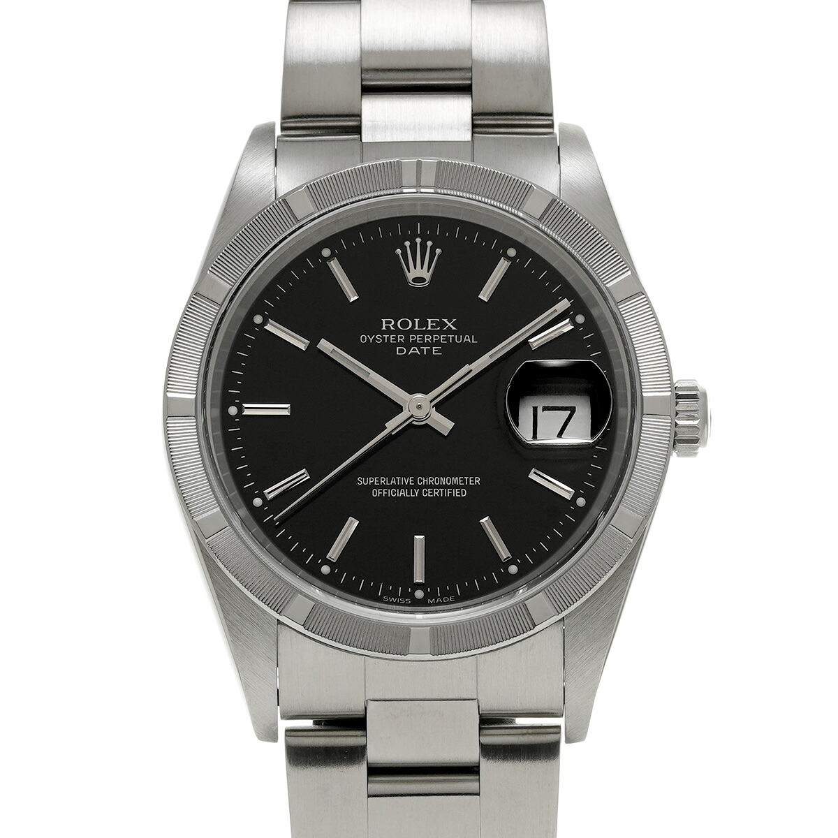 ロレックス ROLEX オイスターパーペチュアル デイト 15210 Y番(2002年頃製造) ブラック メンズ 腕時計 ロレックス 時計 高級腕時計 ブランド 【ローン48回払い無金利】【中古】｜ウォッチニアン ブランド品専門店