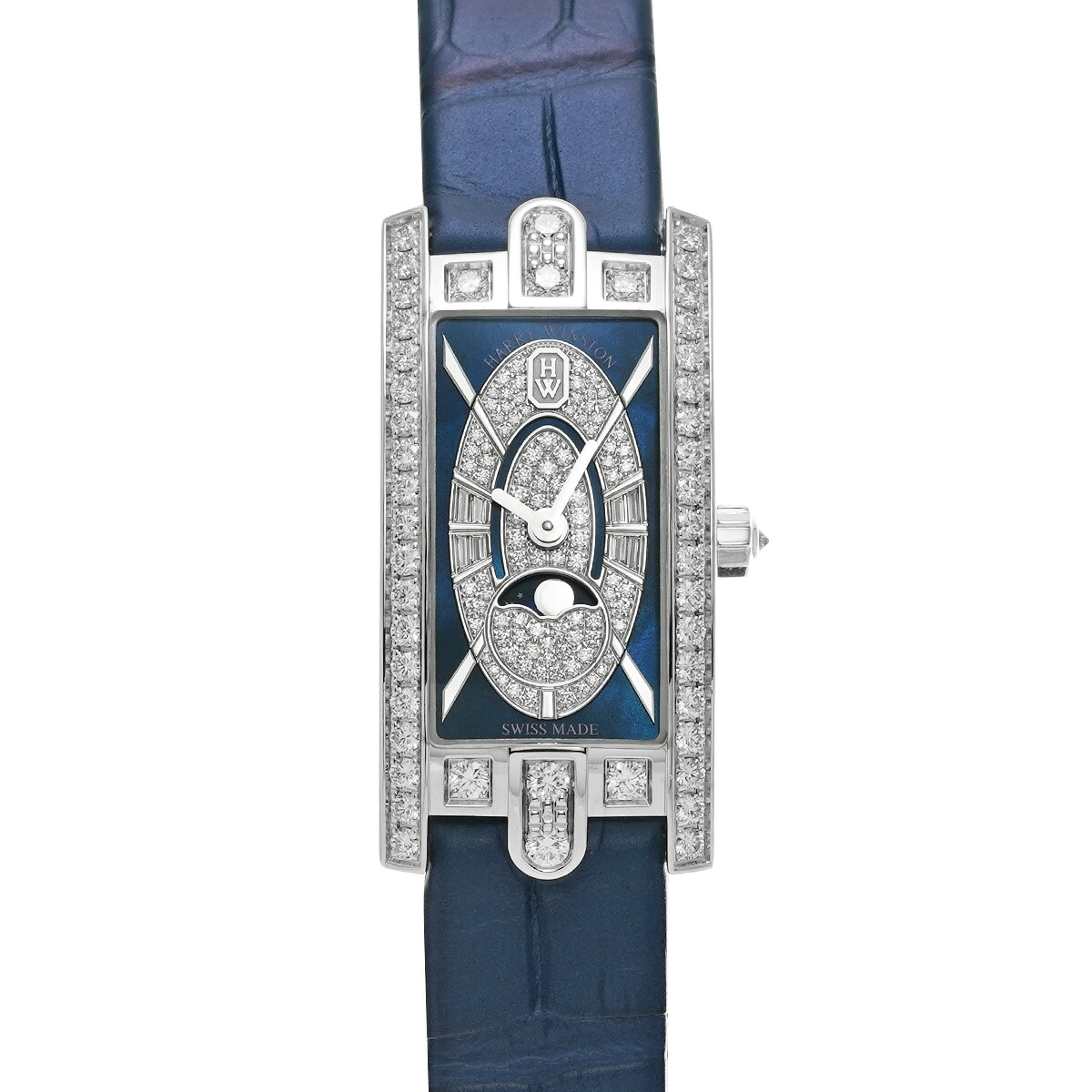 【~7/26 最大5万円クーポン】ハリー ウィンストン HARRY WINSTON アヴェニュー C ミニ ムーンフェイズ AVCQMP16WW004 ブルーシェル/ダイヤモンド レディース 腕時計 ハリー ウィンストン 時計 高級腕時計 ブランド 【ローン48回払い無金利】【中古】|ウォッチニアン ブランド品専門店