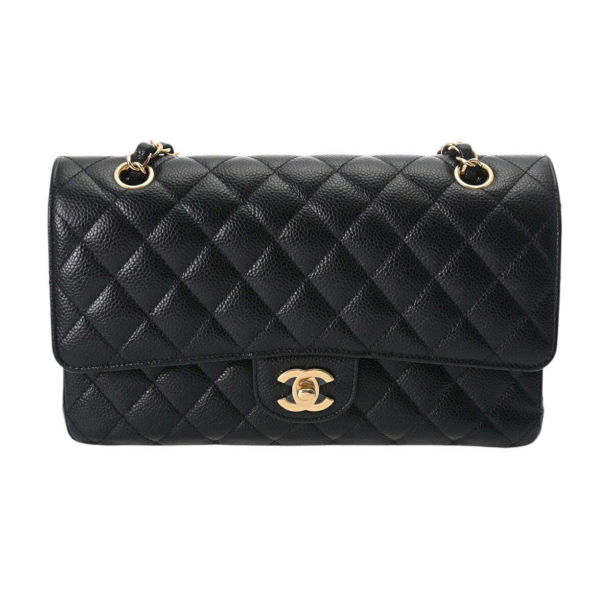 【～7/26 最大5万円クーポン】シャネル CHANEL マトラッセ 11.12 クラシック ハンドバッグ 25 ブラック A01112 グレインドカーフスキン レディース ショルダーバッグ chanel シャネル バッグ バック ブランド 【ローン48回払い無金利】【中古】｜ウォッチニアン ブランド品専門店