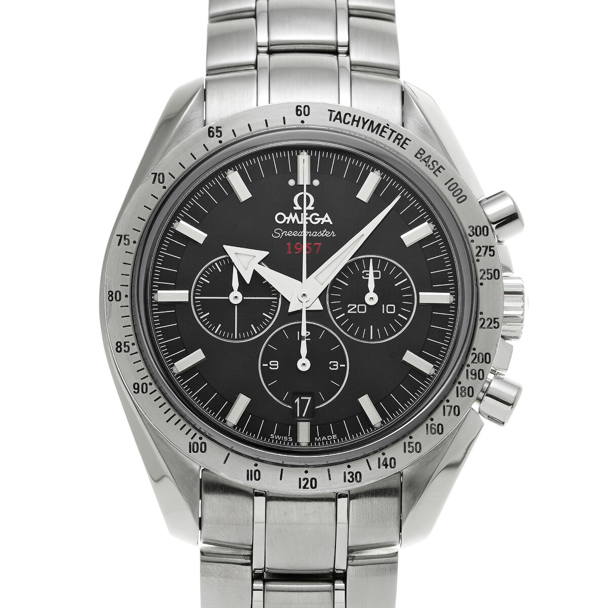 【～7/26 最大5万円クーポン】オメガ OMEGA スピードマスター ブロードアロー 1957 コーアクシャル 321.10.42.50.01.001 ブラック メンズ 腕時計 オメガ 時計 高級腕時計 ブランド 【ローン48回払い無金利】【中古】｜ウォッチニアン ブランド品専門店
