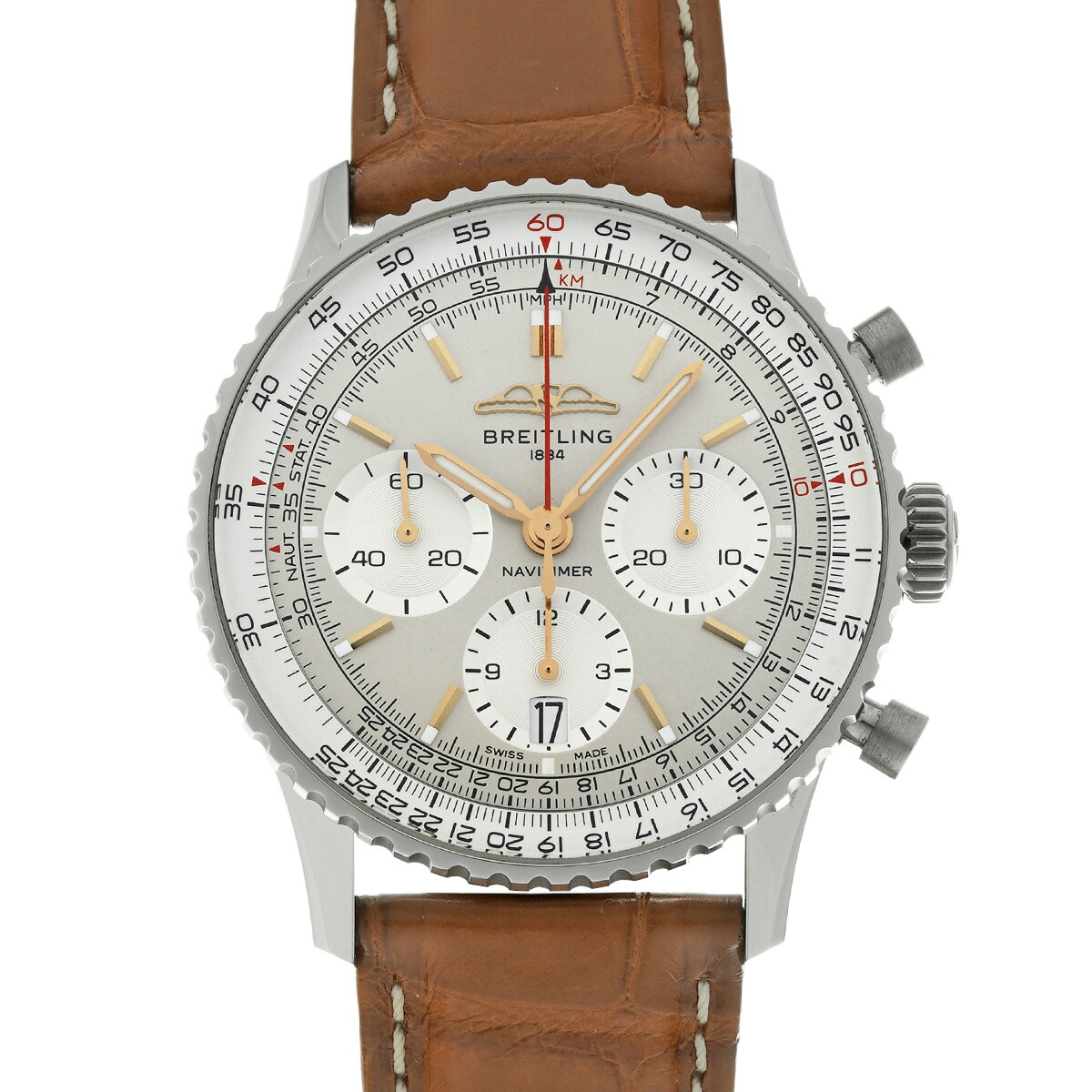 【~7/26 最大5万円クーポン】ブライトリング BREITLING ナビタイマー B01 クロノグラフ 41 AB0139211G1P1 シルバー メンズ 腕時計 ブライトリング 時計 高級腕時計 ブランド 【ローン48回払い無金利】【中古】|ウォッチニアン ブランド品専門店