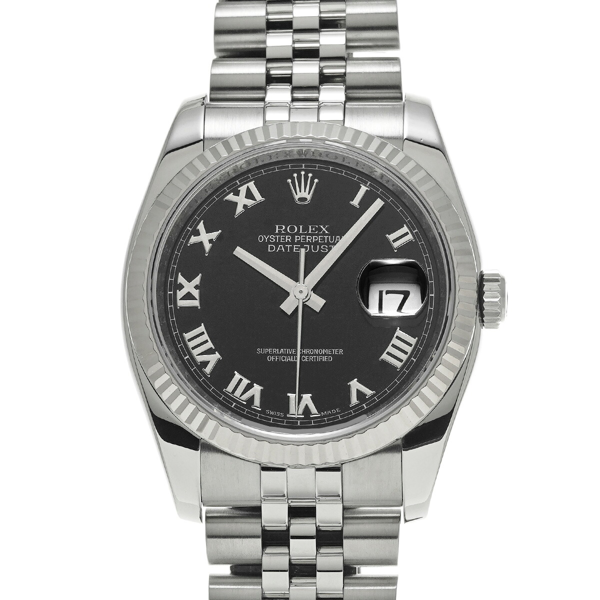 ロレックス ROLEX デイトジャスト 116234 Z番(2006年頃製造) ブラック メンズ 腕時計 ロレックス 時計 高級腕時計 ブランド 【ローン48回払い無金利】【中古】｜ウォッチニアン ブランド品専門店