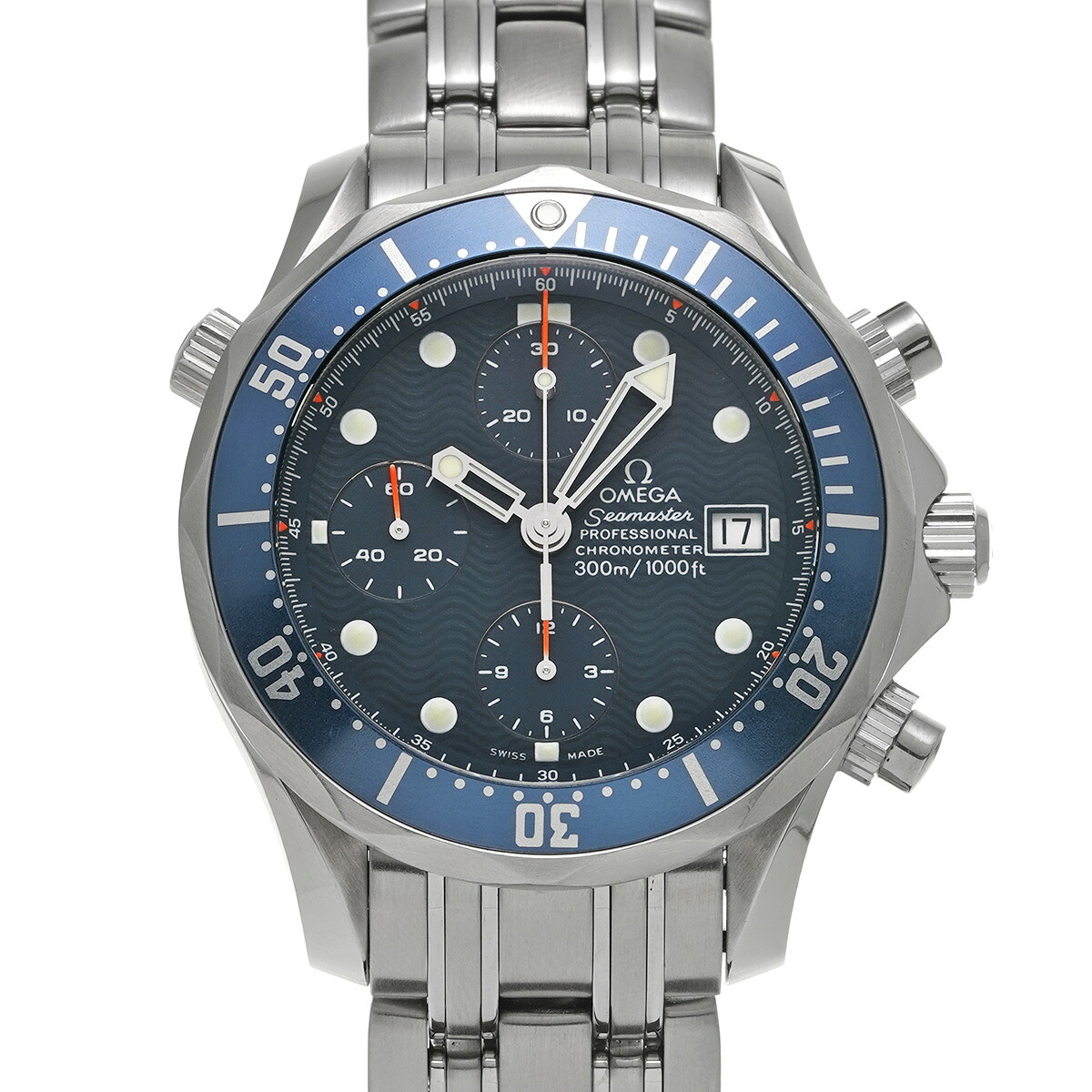 オメガ OMEGA シーマスター プロフェッショナル 300 クロノグラフ 2599.80 ブルー メンズ 腕時計 オメガ 時計 高級腕時計 ブランド 【ローン48回払い無金利】【中古】|ウォッチニアン ブランド品専門店