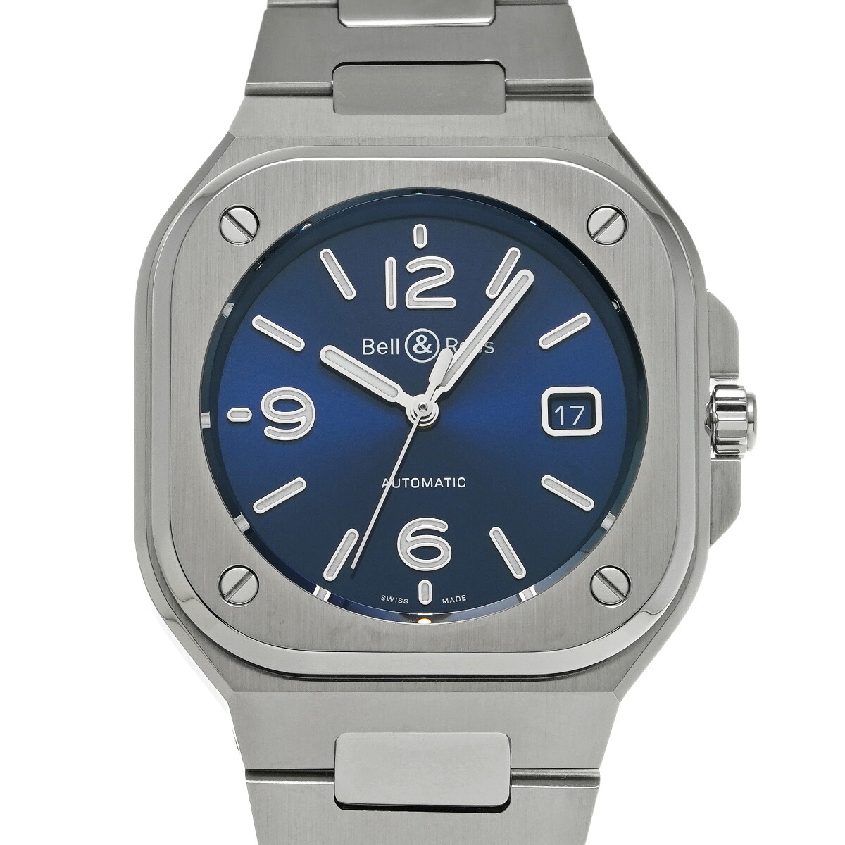 ベル＆ロス Bell & Ross BR 05 ブルースチール BR05A-BLU-ST/SST ブルー メンズ 腕時計 ベル＆ロス 時計 高級腕時計 ブランド 【ローン48回払い無金利】【中古】｜ウォッチニアン ブランド品専門店