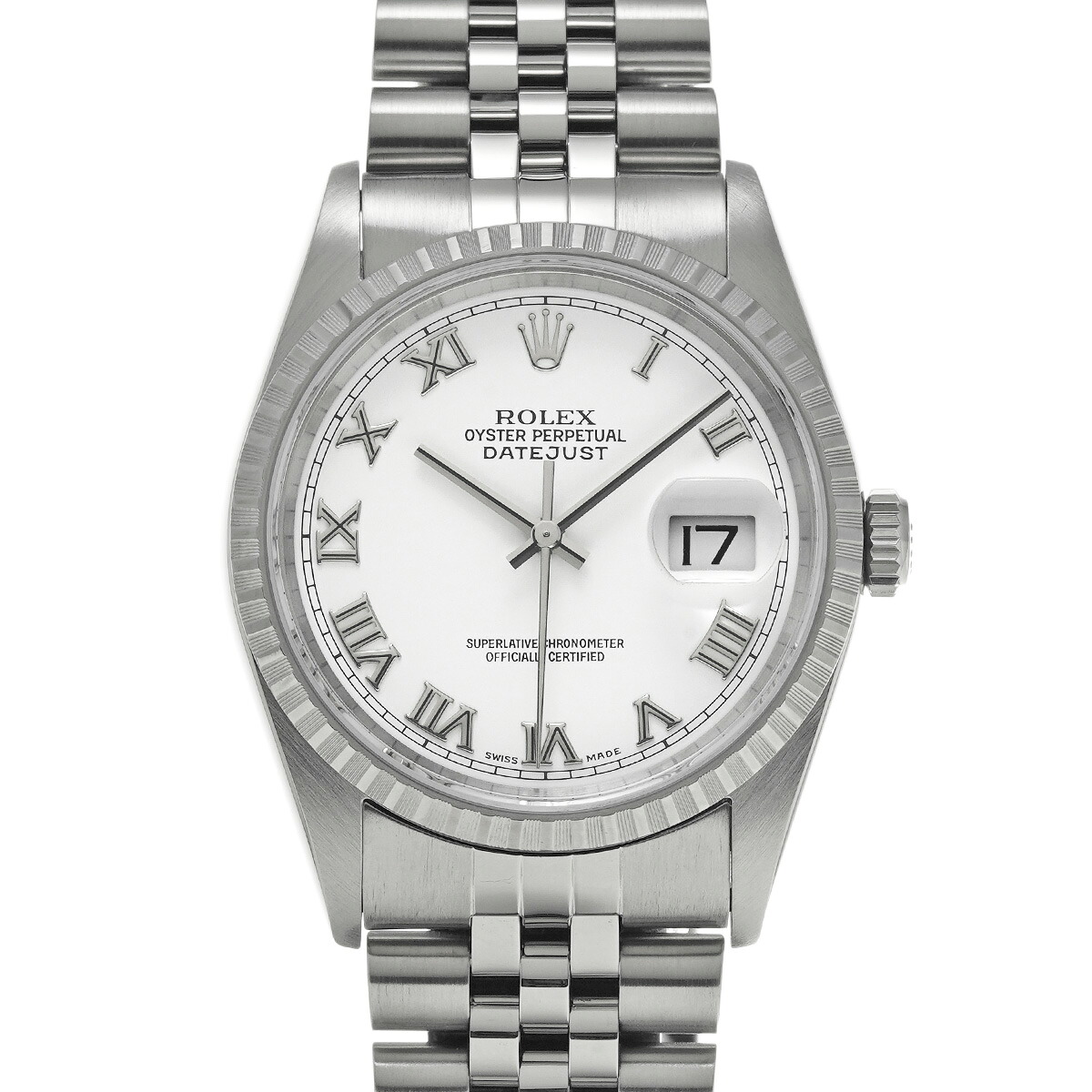 ロレックス ROLEX デイトジャスト 16220 A番(1999年頃製造) ホワイト メンズ 腕時計 ロレックス 時計 高級腕時計 ブランド 【ローン48回払い無金利】【中古】｜ウォッチニアン ブランド品専門店