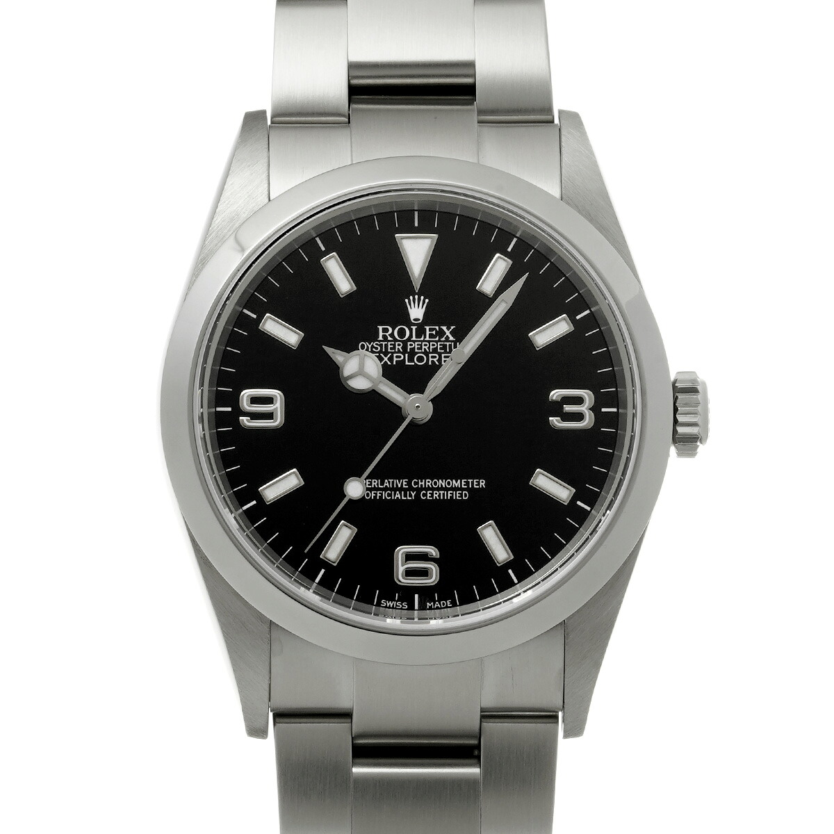 ロレックス ROLEX エクスプローラー 114270 P番(2001年頃製造) ブラック メンズ 腕時計 ロレックス 時計 高級腕時計 ブランド 【ローン48回払い無金利】【中古】｜ウォッチニアン ブランド品専門店