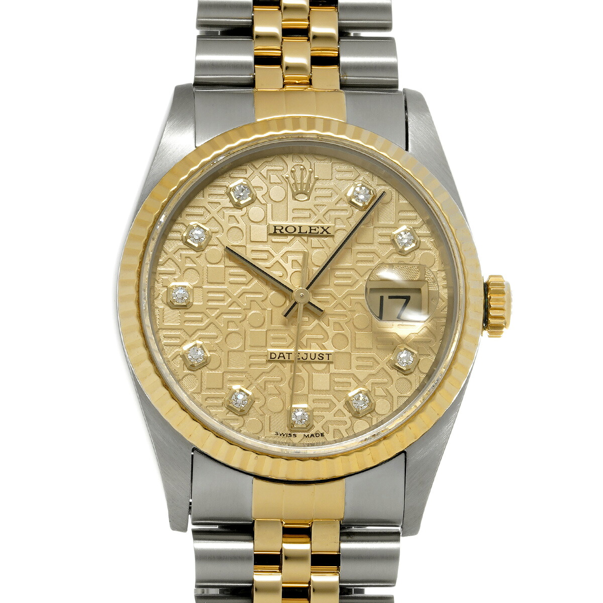 ロレックス ROLEX デイトジャスト 16233G S番(1994年頃製造) シャンパンコンピュータ/ダイヤモンド メンズ 腕時計 ロレックス 時計 高級腕時計 ブランド 【ローン48回払い無金利】【中古】｜ウォッチニアン ブランド品専門店