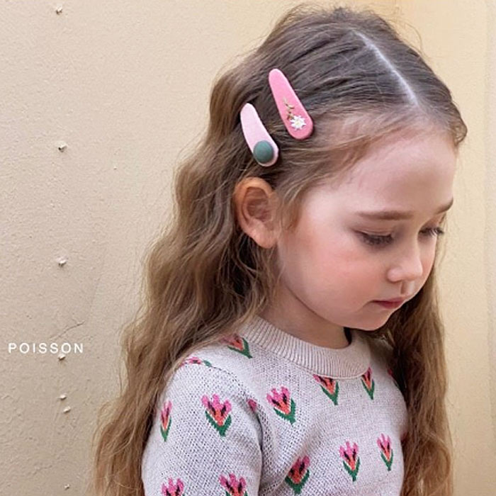 可愛い刺繍ピン＜BABY＞＜KIDS＞autumn season 刺繍ピンセット 3個セット パッチンピン シンプル ヘアピン 韓国子供服  女の子 可愛い かわいい 赤ちゃん ベビー BABY プレゼント用にも 誕生日 プレゼント ギフト 出産祝い イプニア