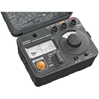 日置電機 FT3151 アースハイテスタ ＜付属品＞ 補助接地棒L9840（2本セット） 測定コードL9841（黒ワニ口4ｍ）L9842-11（黄10ｍ、巻取器付）L9842-22（赤20ｍ、巻取器付） 携帯用ケースC0106、取扱説明書、電池（LR6×6） (HIOKI)