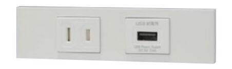 【受注品】神保電器 KAG-2617 扉付コンセント+USBコンセントセット【KAG-2617(PW)】 JIMBO