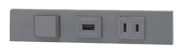 【受注品】神保電器 KAG-3579 3路+USBコンセント+コンセントセット【KAG-3579(SG)】 JIMBO