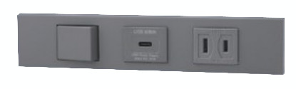 神保電器 KAG-3591 NK続きもの調度品・設備用3路取り替えっこ＋USB給電用コンセン(Type-C)ト+差し込み仕掛ける 1口 （SG色）