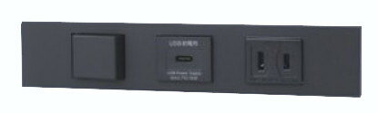 神保電器 KAG-3592 NK続きもの調度品・設備用3路取り替えっこ＋USB給電用コンセン(Type-C)ト+差し込み仕掛ける 1口 （SB色）