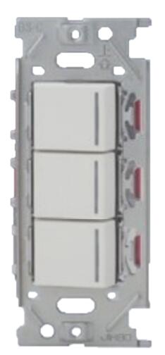 神保電器 NKW03012PW 3路チェックランプ付きトリプルスイッチセット JIMBO|IPX店
