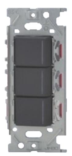 神保電器 NKW03009SB 3路ガイドランプ付きトリプルスイッチセット JIMBO|IPX店