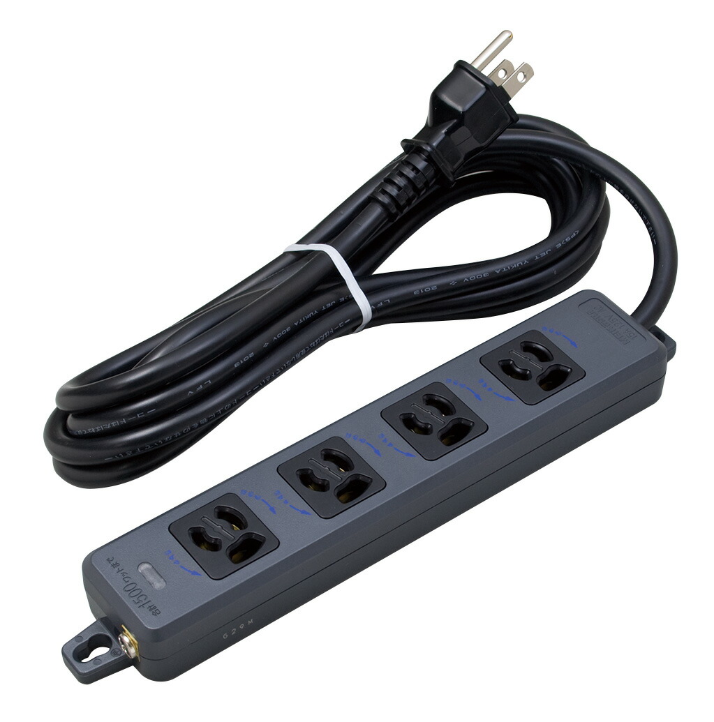 楽天市場】【受注品】明工社 MR7906TJ5BB OAタップ 黒 6個口 5m : IPX