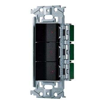 パナソニック WNSS51777B SO-STYLE 埋込スイッチセット(パイロットスイッチC 4A&times;3)(マットブラック)｜IPX店