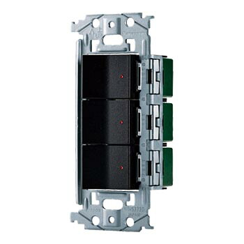 パナソニック WNSS51888B SO-STYLE 埋込スイッチセット(パイロットスイッチC 0.5A×3)(マットブラック)|IPX店