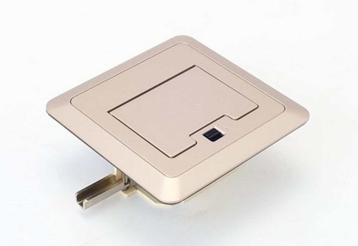 寺田電機製作所 EEM10000M020 コンセントボックス ボックス+角型プレート(シャンパンゴールド) TERADA|IPX店