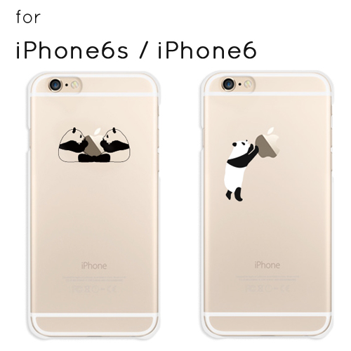 楽天市場 Iphone6s ケース Iphone6 パンダ アニマル アップルマーク クリア ハードケース Tpuケース ブラック Iphone 6 アイフォン Apple オリジナルデザイン Iqlabo