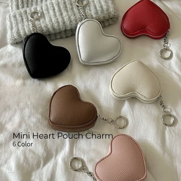 ハート型ベージュポーチ　フェイラー　ハートドット 2j34251271464400.jpg