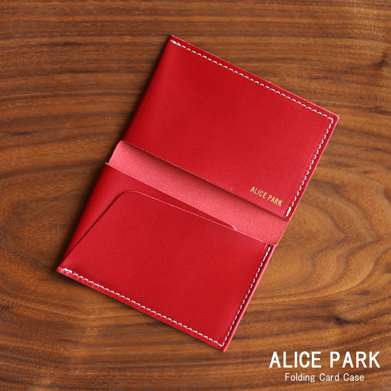 最高の品質 ALICE PARK アリスパーク Folding Card Case フォールディングカードケース レッド systemhti.com