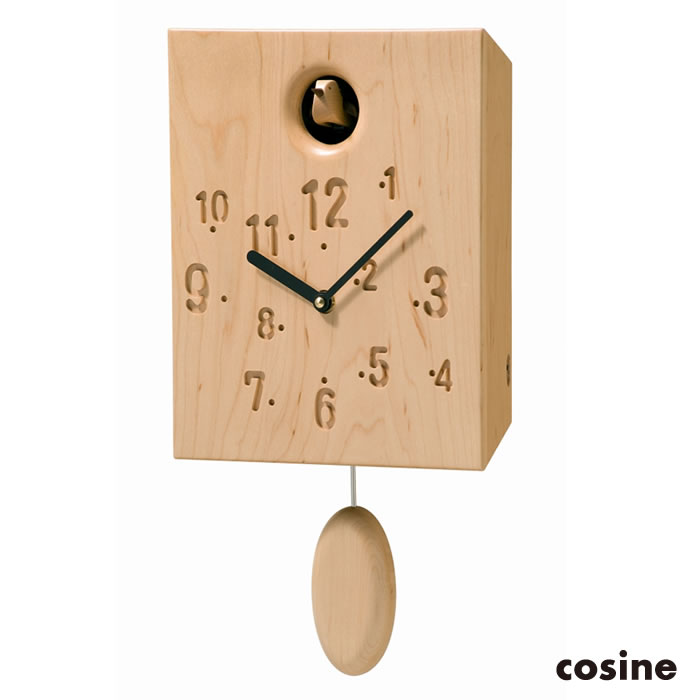 cosine コサイン カッコー時辰儀 メープル 北海道櫻 北海道タモ/木灰 【貨物輸送無料】