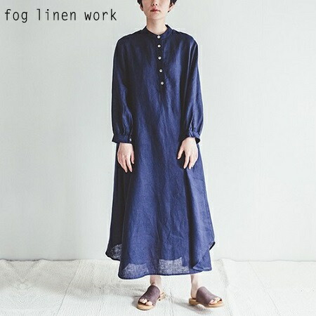 レディースファッション ワンピース 2021福袋 薄地リネン100 Lwa303 91 リトアニア Indigo Blue Dress ブルーインディゴ Caroline ワンピース Work フォグリネンワーク キャロライン Linen Fog Labcapilo Com