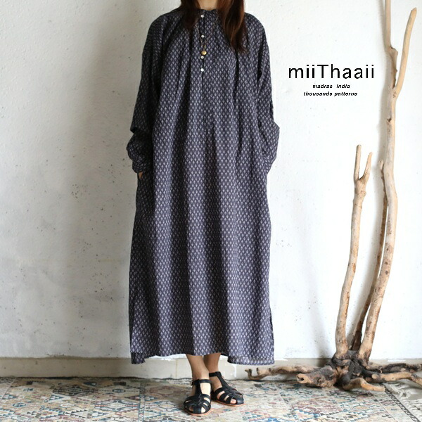 楽天市場】（miiThaaii）コットン カルティック ワンピース