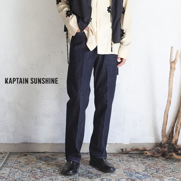 【楽天市場】【Kaptain Sunshine】 Skate Shoecut Denim Pants スケートシューカットデニムパンツ ブルー