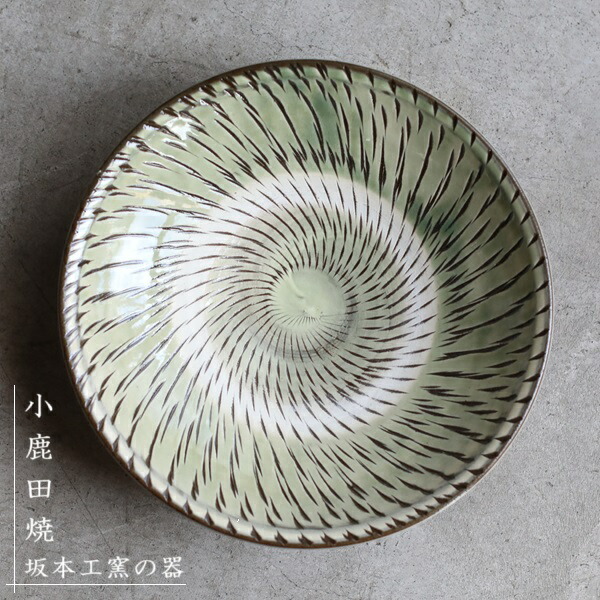 楽天市場】小鹿田焼(おんたやき) 坂本工窯の器 櫛目(茶) 7寸皿（直径約