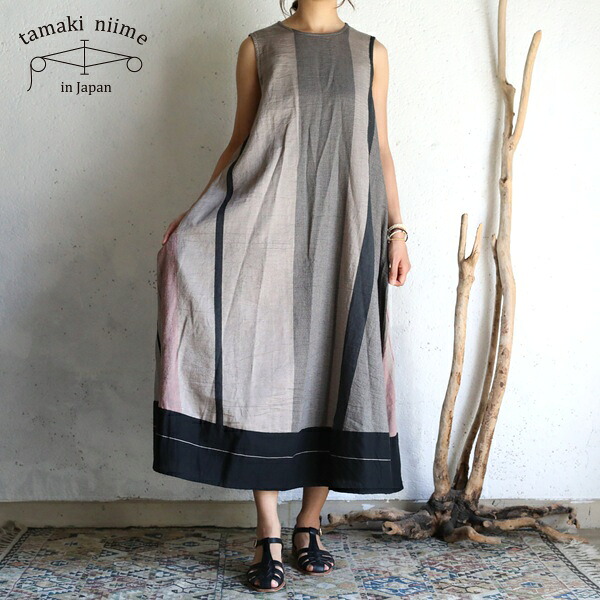 tamaki niime(タマキ ニイメ) 玉木新雌 only one a-line size0 cotton 100% AL0_16 / オンリーワン ワンピース エーライン コットン100%【送料無料】|iraka-イラカ-