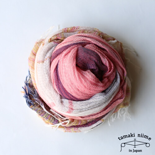 tamaki niime 玉木新雌 basic shawl cotton big 05/ 第一義的肩かけ 綿織物 ビッグ 05 【貨物輸送無料】【tamakiniime】