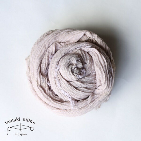 楽天市場 Tamaki Niime 玉木新雌 Kibun Series Natural Dye Shawl Big きぶんシリーズ5月 草木染めショール すもーきーぴんく Smoky Pink 送料無料 Tamakiniime Iraka イラカ