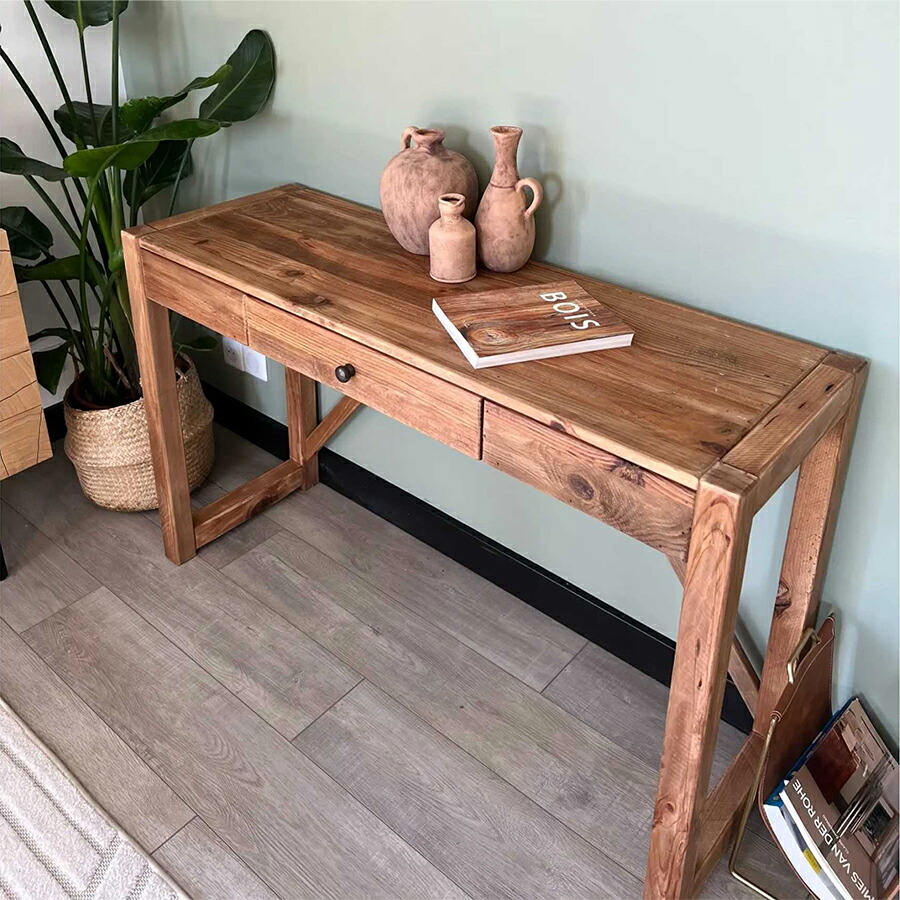 楽天市場】デスク シンプルデスク 北欧 幅135 おしゃれ 木製 高級感